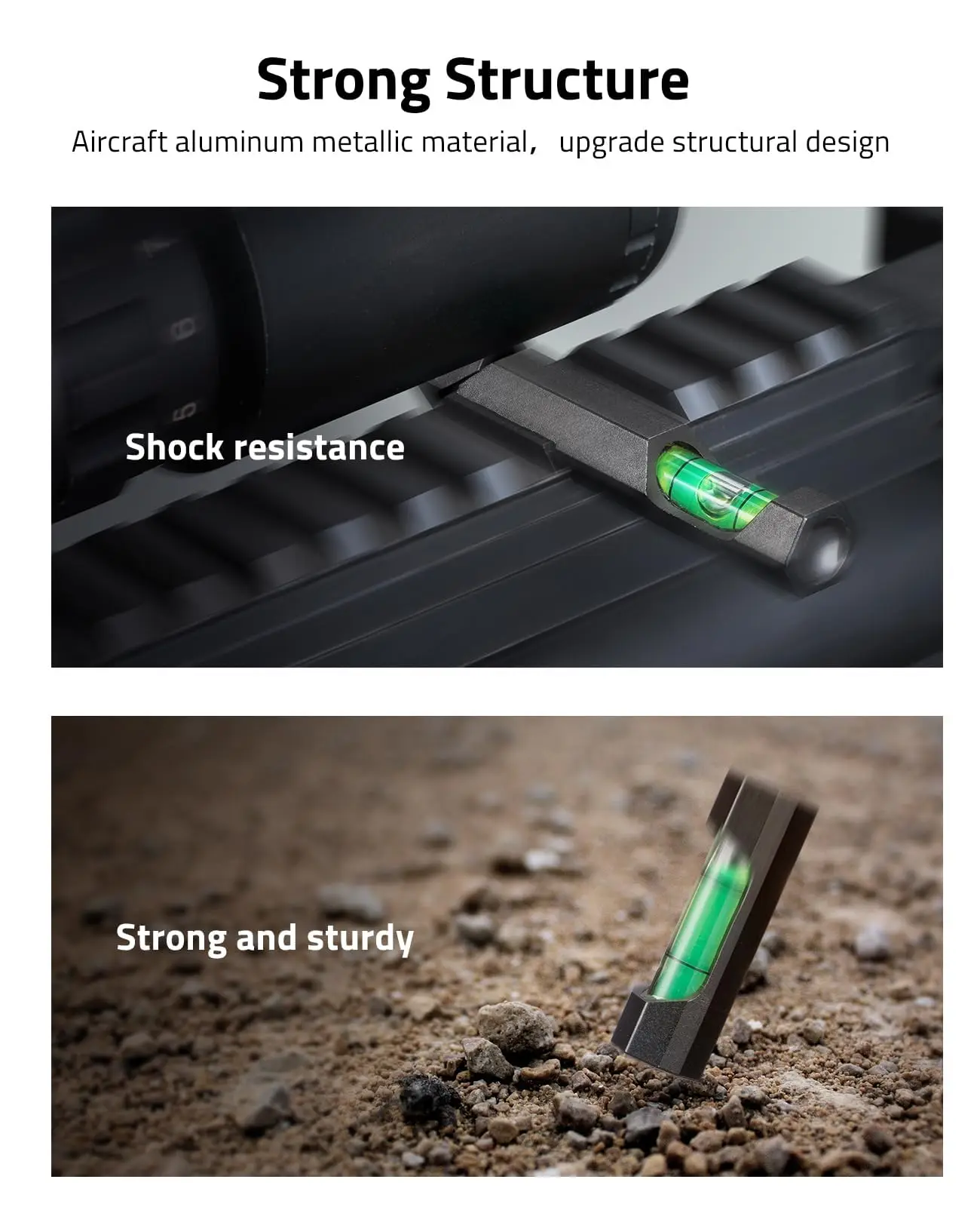 ชุดปรับระดับกล้องเล็ง CVLIFE พร้อมระดับแม่เหล็กแบบติดตั้งง่าย น้ำหนักเบา สีดำ