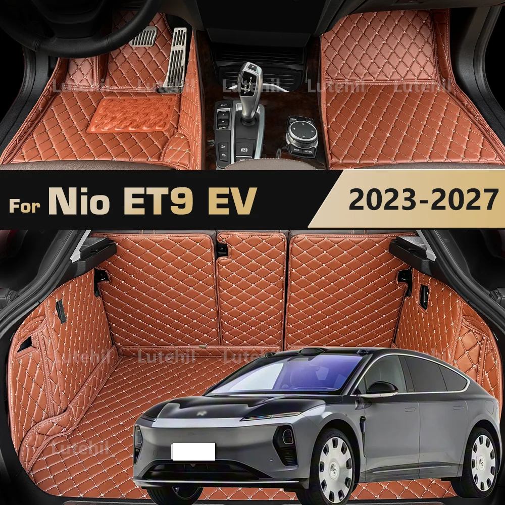 

For Nio ET9 EV 2023 2024 2025 2026 2027 Custom 3D Car Floor Mats Trunk Mat Cargo Liner Seat Back Covers Protectors Full Set