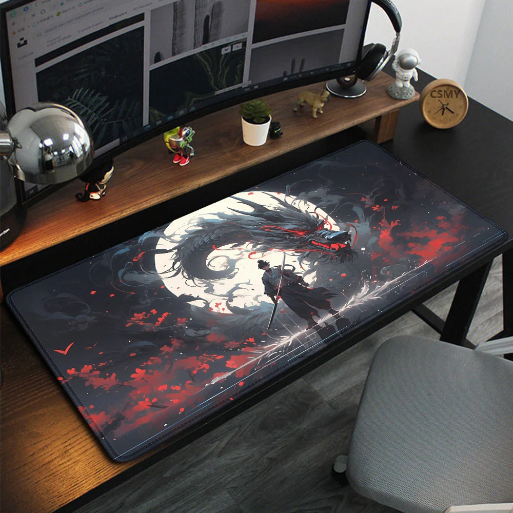 Chinese Martial Arts Mouse Pad Gaming Room Decoration Gamer Keyboard Office Desk Accessories Support Laptop Pc Cabinet Games