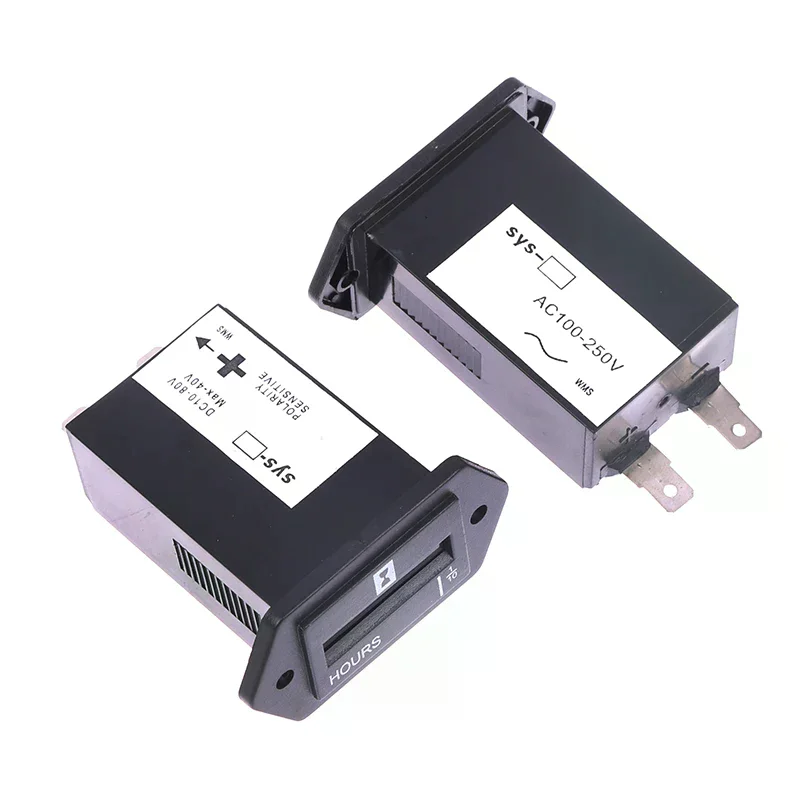 100-250V AC 10-80V DC Hour Meter,Complete Sealed Quartz Timer Counter SYS-1 6 Digits