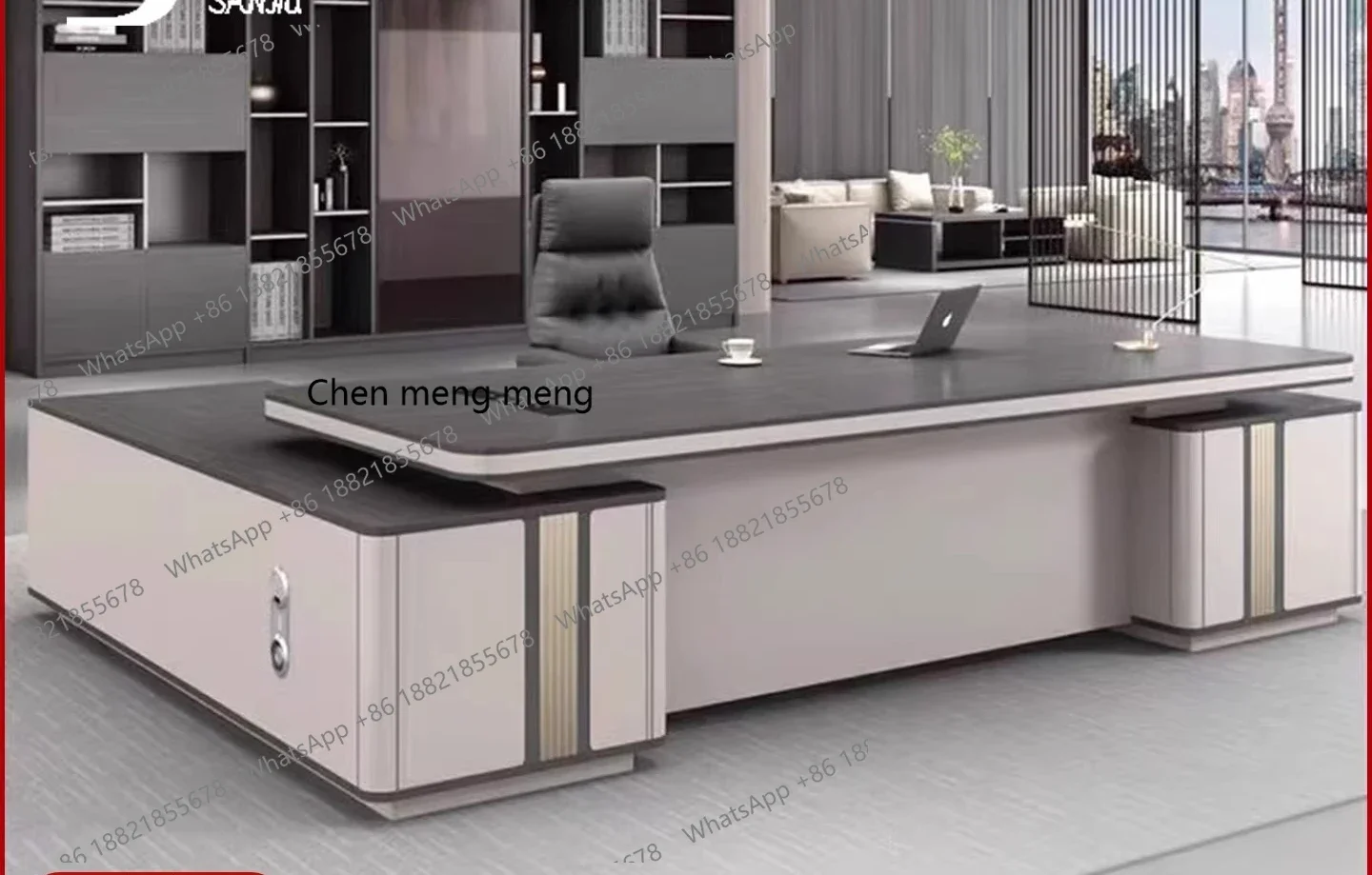 B567 Light luxury high-end desk simple modern president desk office multi-functional high-end
