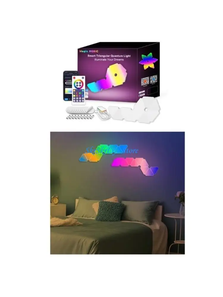 

E65E RGB Hexagonal Light Game Light Intelligent Induction Bluetooth-compatible/Wifi APP Remote Control Light
