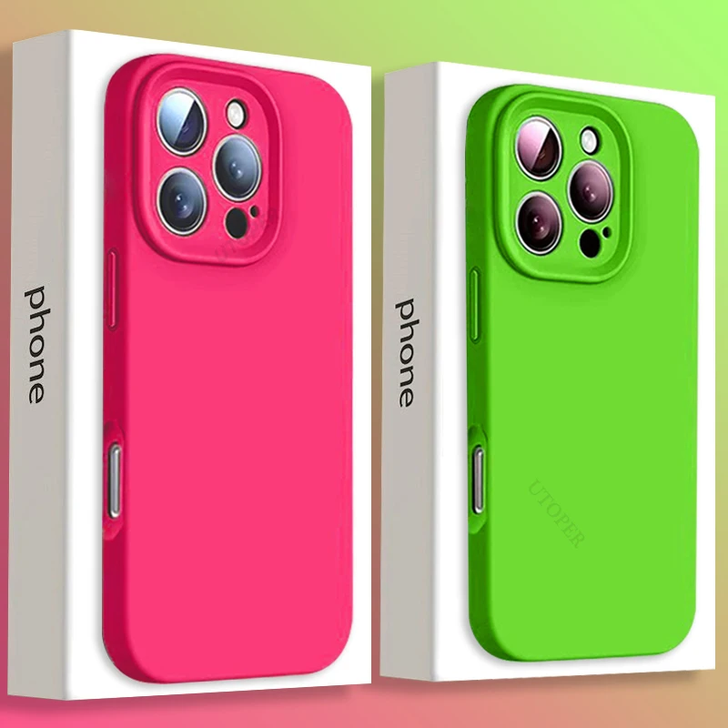

16 Pro Max Fashion Simple Original Liquid State Case for iPhone 16 15 14 13 12 11 Pro Max Plus Fall Prevention Shockproof Cover