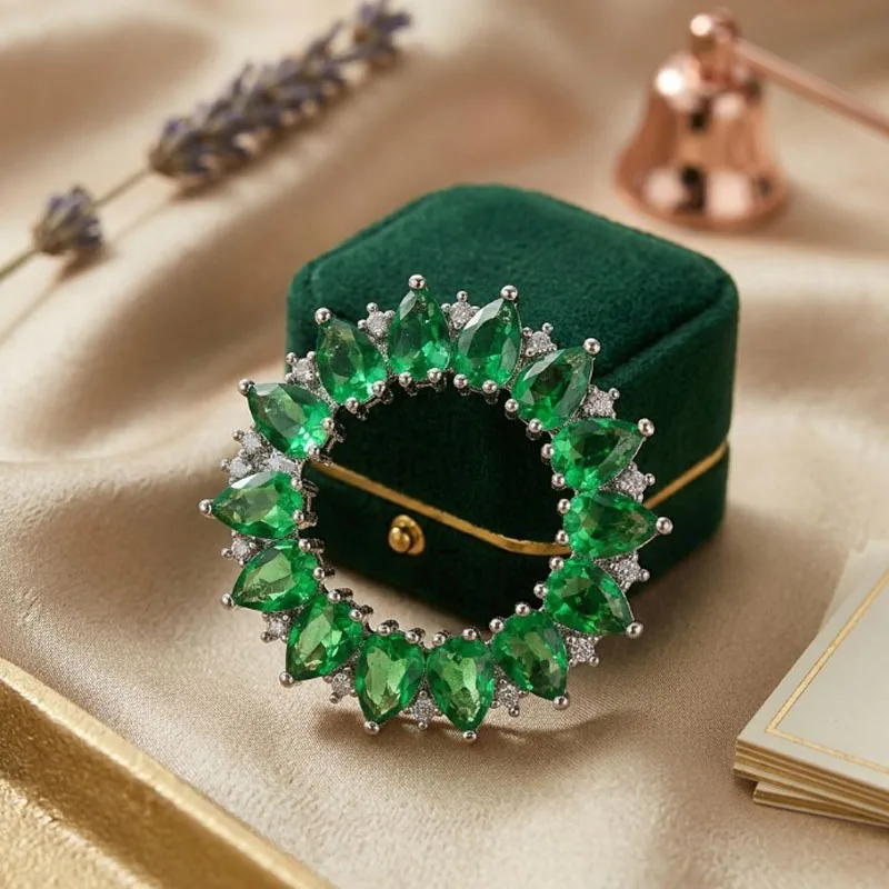 31x31mm Lovely Cute Green Emerald Violet Tanzanite Red Blood Ruby Green Amethyst CZ Women Daily Wear Silver Plated Pendant