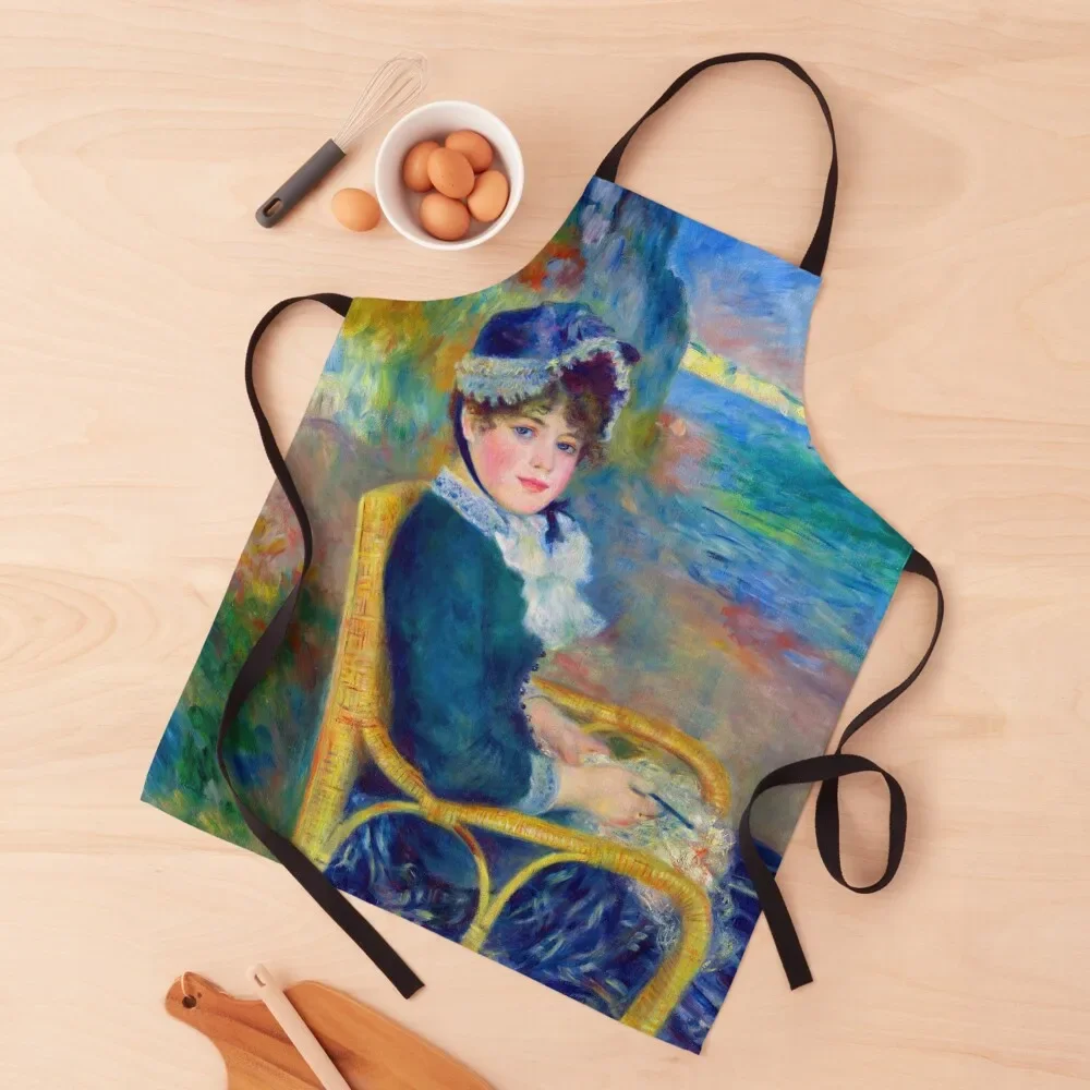 

By The Seashore by Renoir Apron Customizable Woman for women with pocket Apron