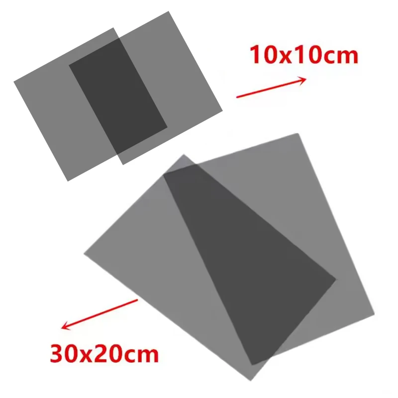 10pcs 0/90Degree 0.15mm Linear Polarized Film, Adhesive Linear Polarizer Filters Polarization Film Sheets For LCD For Smart