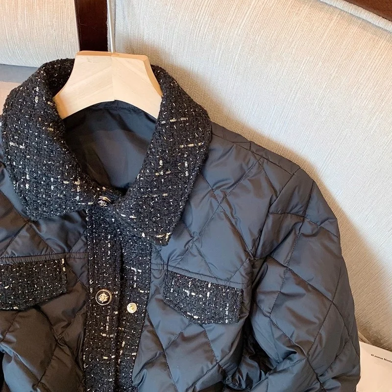 Chaqueta Acolchada Nea de Aodón para Mujer, ra, con Diseño de Diamantes, Estilo Casual, Hoada, de Manga Larga, para...