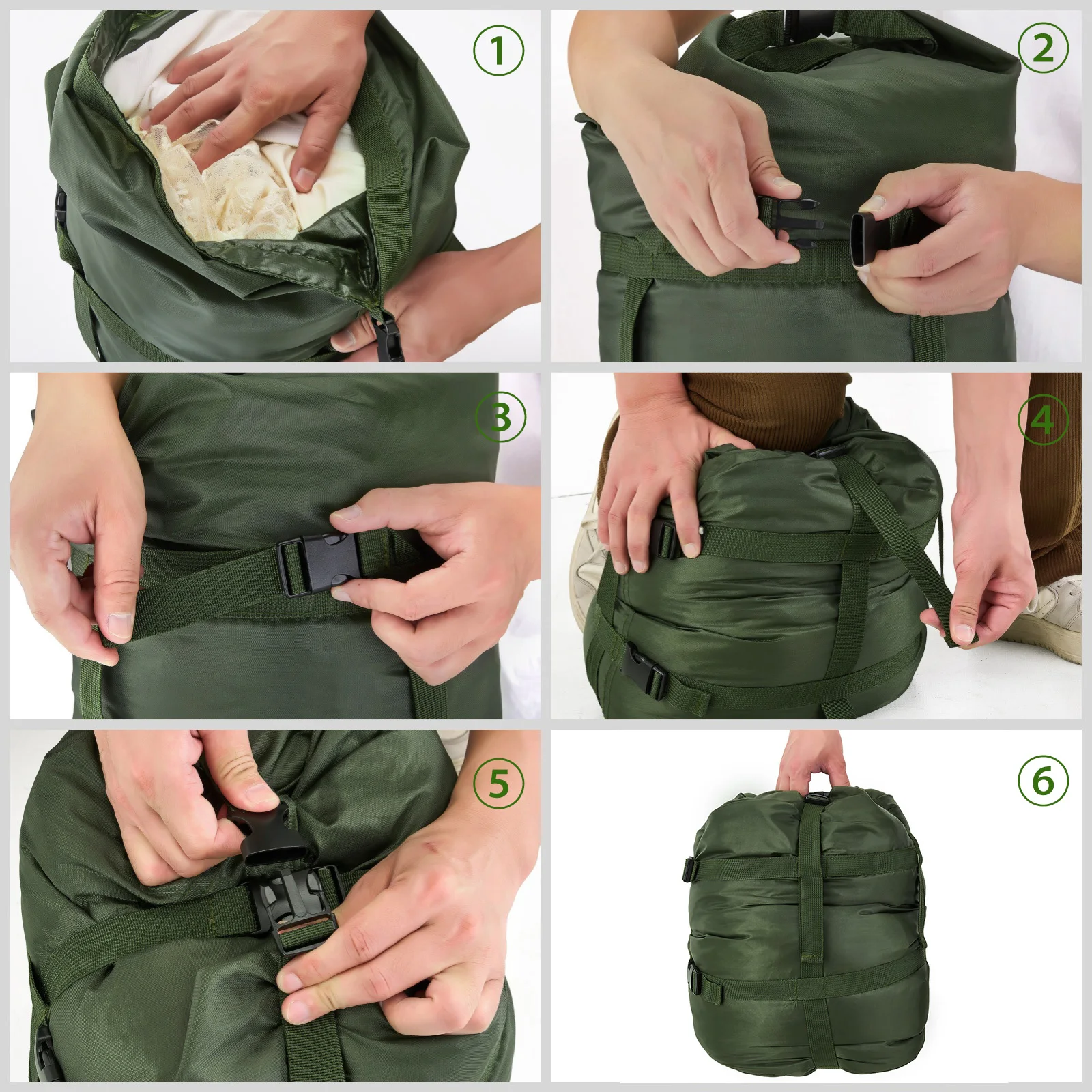 Travel Packing Bag Green Compr - Outdoor Camping Sleeping Bag ulasan dan harga