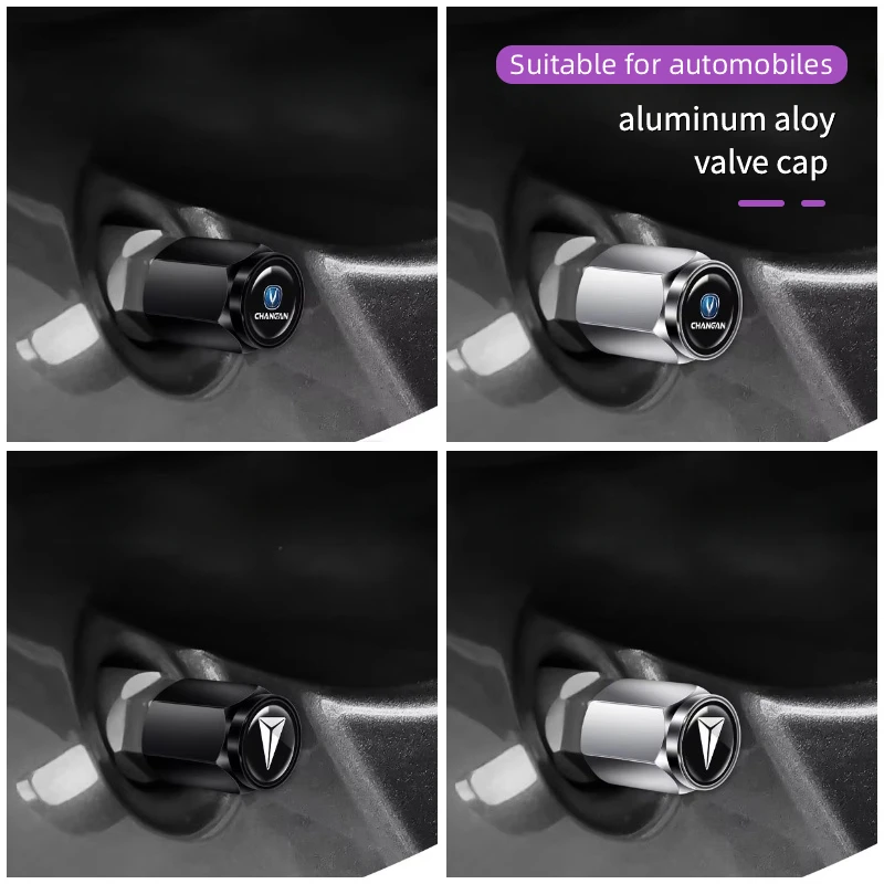 Car Tire Valve Stem Cap 4Pcs Tyre Air Valve Cover For Deepal S05 S07 L07 G318 S08 Changan CS75 CS55 CS35 PLUS Alsvin PLUS