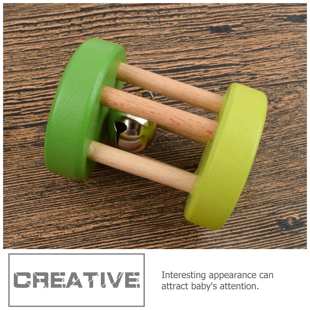 4 قطعة خشخيشات خشبية عالية الجودة غير سامة لعبة الطفل التعليمية خشخيشات اليد الرضع التنمية المبكرة خشخيشة خشبية #6