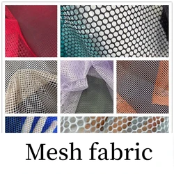 Hexagonal Pattern Polyester Mesh Fabric Plain By Meters for Fishing Nets Laundry Bags Sewing Smooth Breathable Cloth Thin Purple