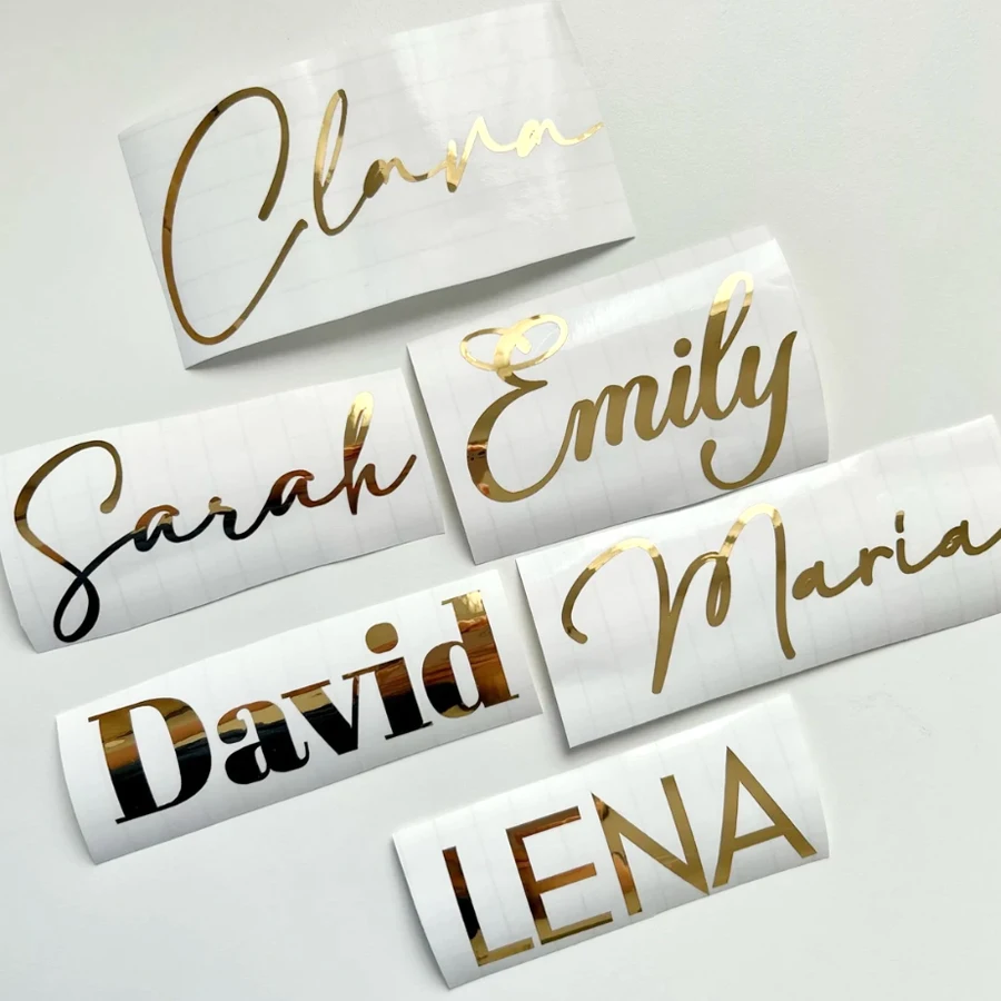 

10pcs Personalized Vinyl Stickers, Vinyl Name Sticker, Personalized Vinyl Wedding Sticker, Christmas Name Stickers