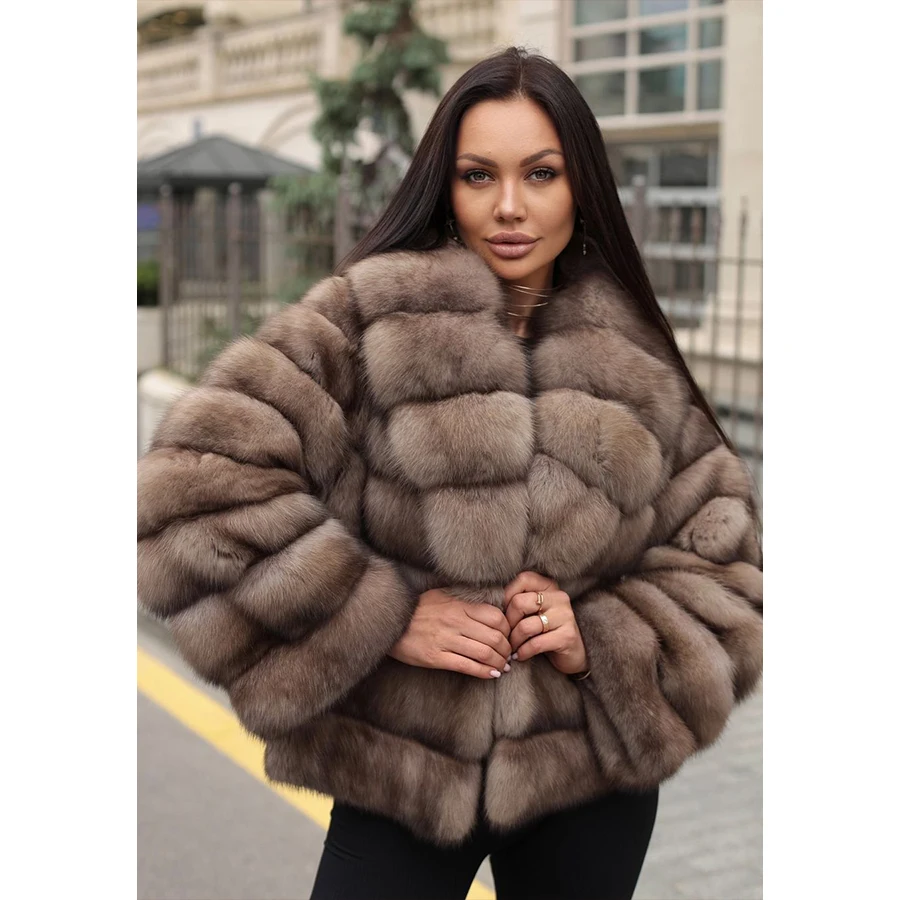 

Natural Fox Fur Coat With Turndown Collar Real Fox Fur Coats Women Genuine Fox Fur Jackets 2024 New