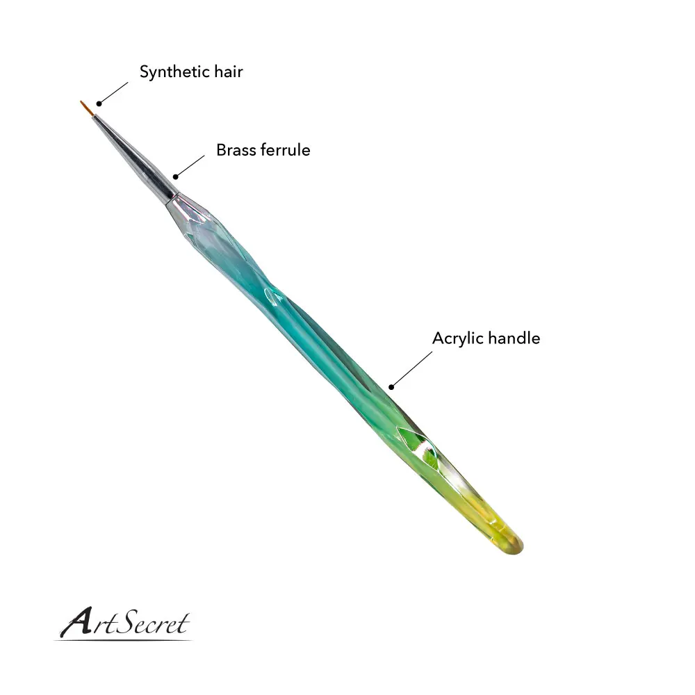 Artsecret profissional escova de arte do prego fineliner pintura detalhe trabalho gel construtor arte do prego design escova escultura pontilhando