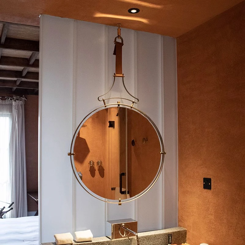 

Makeup mirror, bathroom mirror, high definition pure copper decorative , wall-mounted copper , washing table,
