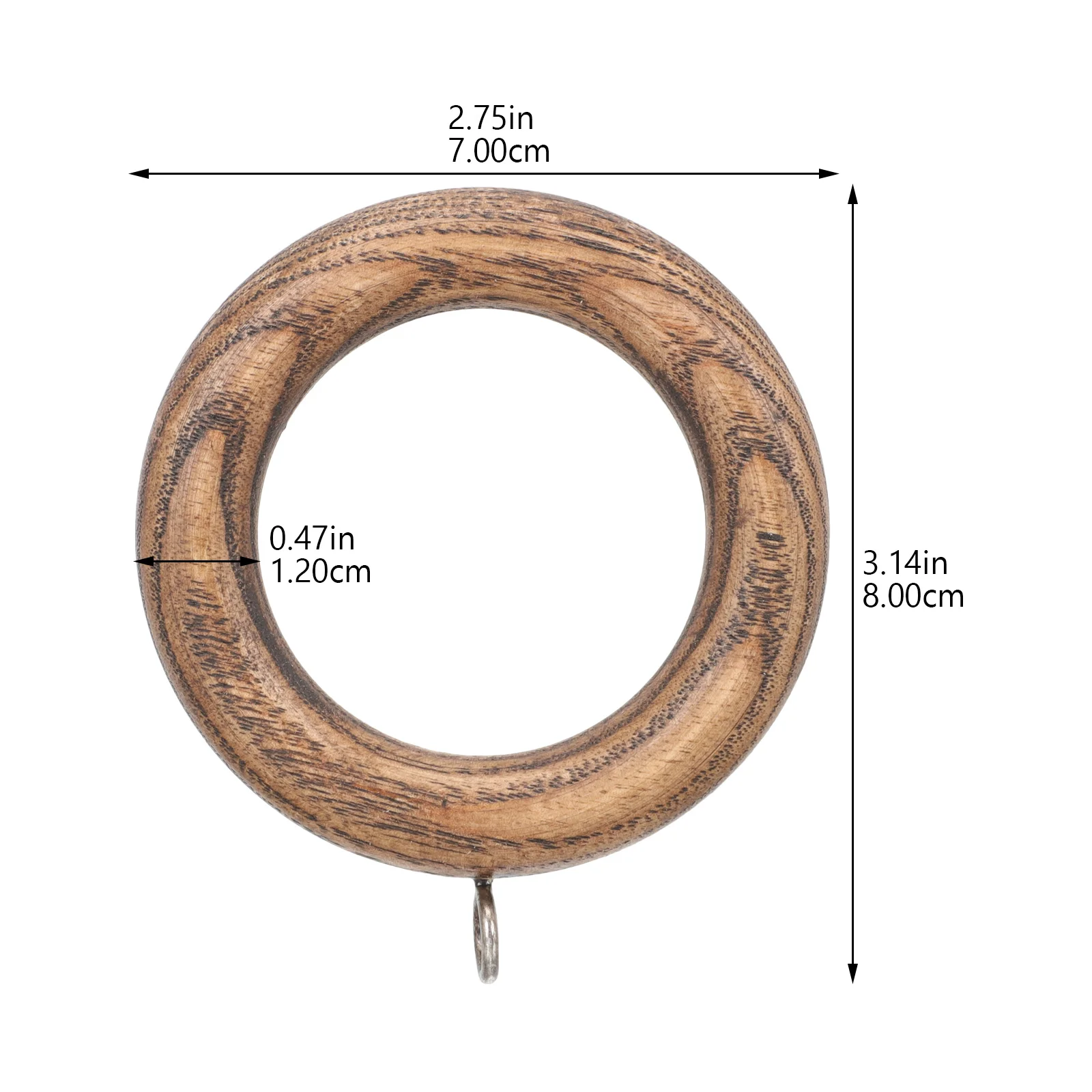 2 stücke Ringe Holz Hängen Für Fenster Vorhänge Haushalt Badezimmer Dusche Vorhang Zubehör Ersatz Vorhang Ringe Runde