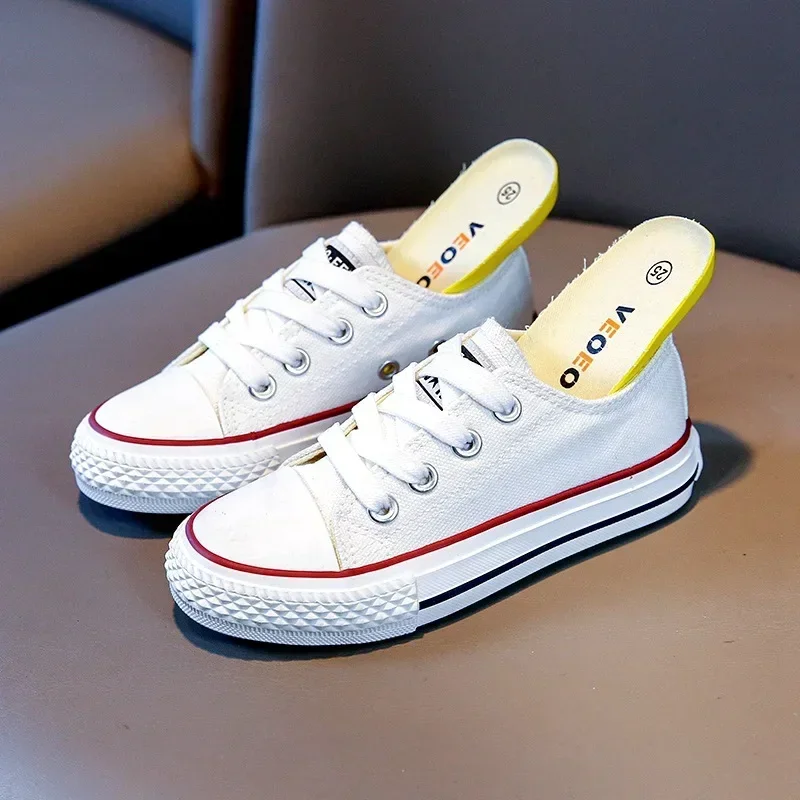 

Повседневная парусиновая обувь для малышей, нескользящая удобная обувь на шнуровке с низким берцем, модная обувь на плоской подошве с дышащей мягкой подошвой для детей