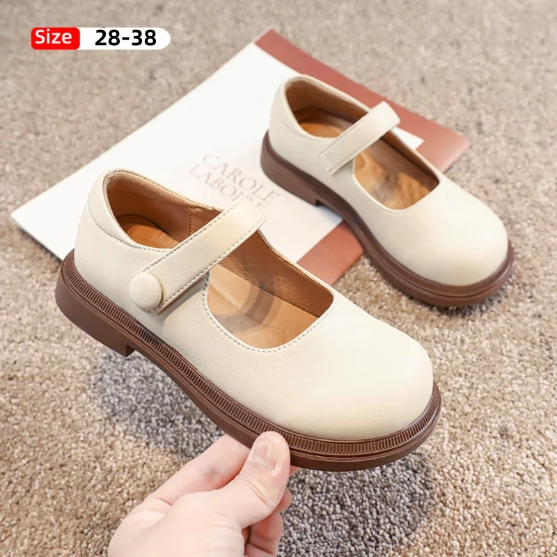 

Кожаная обувь для девочек, туфли принцессы, новая кожаная повседневная обувь весной и осенью, обувь для выступлений студентов и детская обувь.