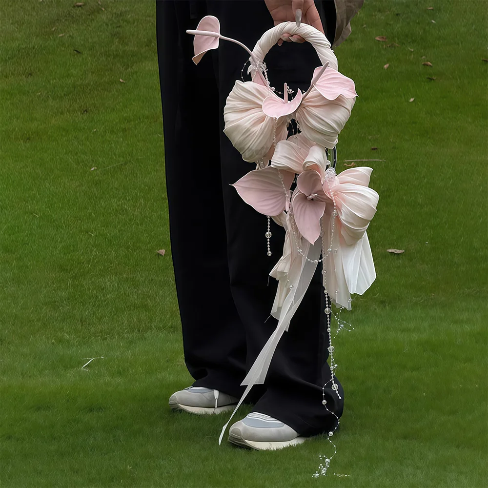 

Нишевый стиль, свадебный букет с бантом, готовые искусственные цветы, креативный свадебный подарок для подружки невесты, лучший друг