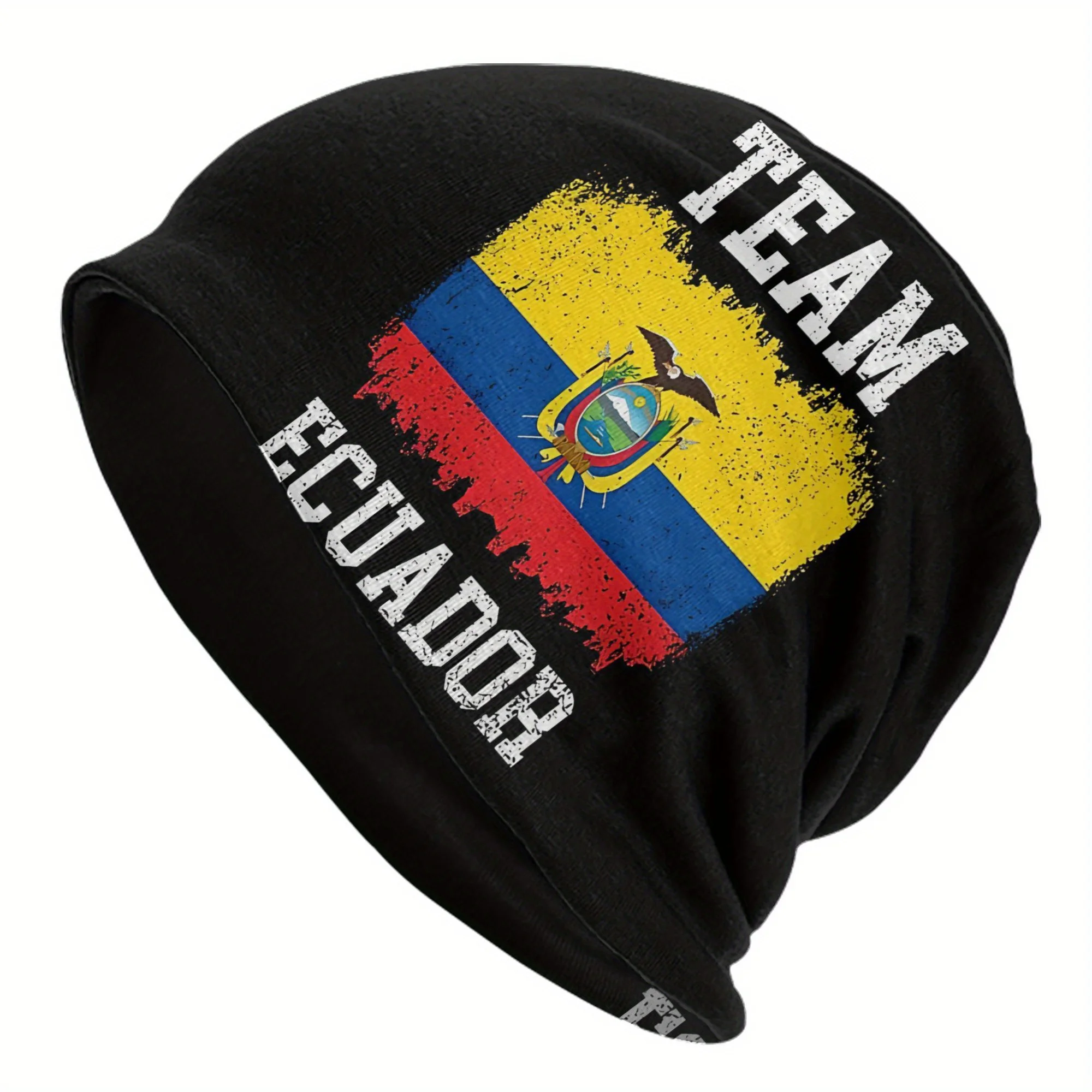 SOCCER TEAMS ECUADOR South America Soccer Hat - Beanie Style Soft Knit Cap for Men & Women, Retro Style, Hand Washable