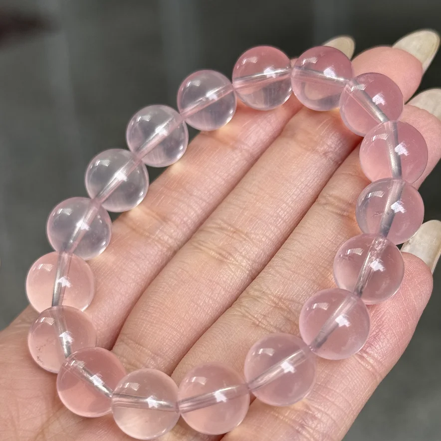 Natural Star Rose Quartz Bracelet – Handmade Divine Love Crystal Jewelry for Emotional Healing & Self-Love Gift | LithicGems