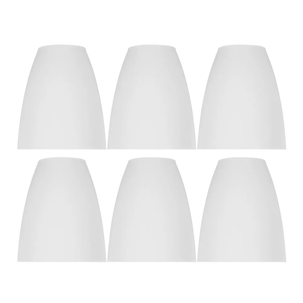

6pcs Plastic Lamp Shades Set Pp Material Lightweight Easy Install For Floor Lamp Replacement Vintage Style Light Shade Bathroom