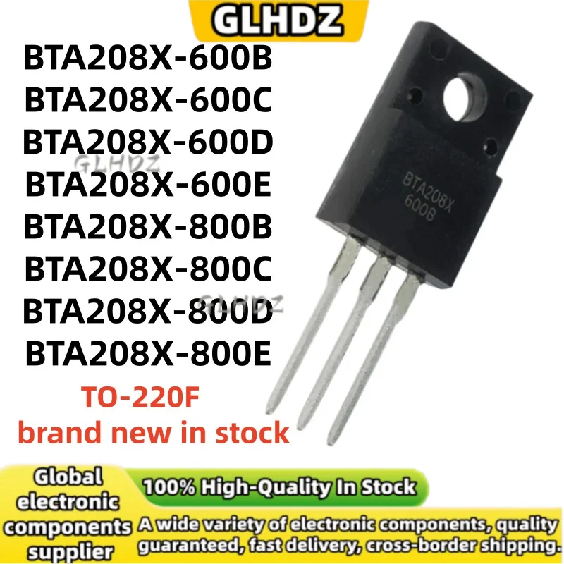 TO-220F 10Pcs BTA208X-600B BTA208X-600C BTA208X-600D BTA208X-600E BTA208X-800B BTA208X-800C BTA208X-800D BTA208X-800E new