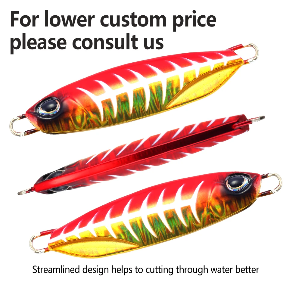 MOOKZZ New Metal SLOW Jinging 20g  30g 40g 60g 80g Sea Fishing Lure  Hard Artificial Bionics Bait