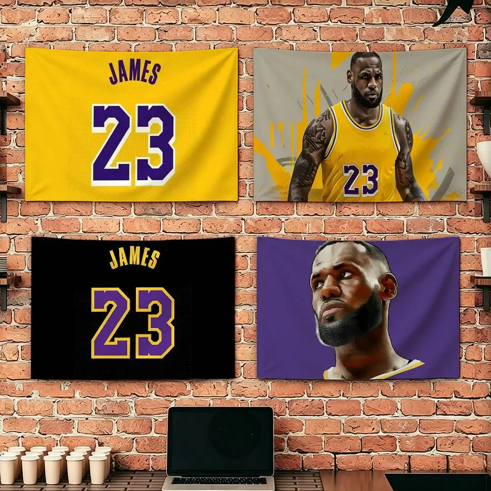 

L-LeBron J-ames Flags Suitable For Party Club Outdoor Interior Wall Decoration Banner Fans Gift