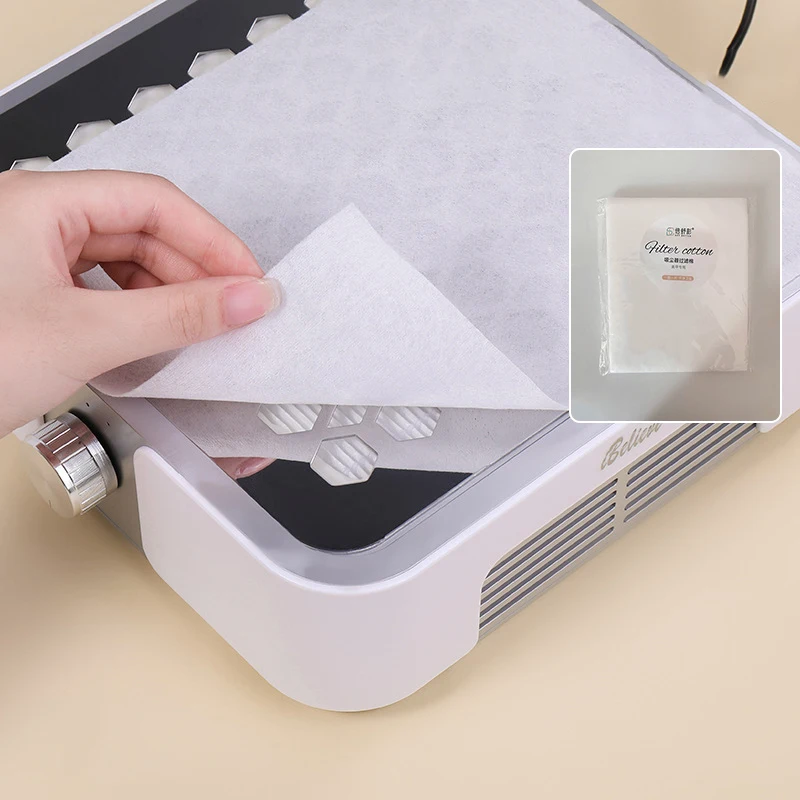 100/200 Sheets White Nail Art Dust Collector Filter Paper Manicure Machine Accessories Replace Nail Art Vacuum Filter Paper