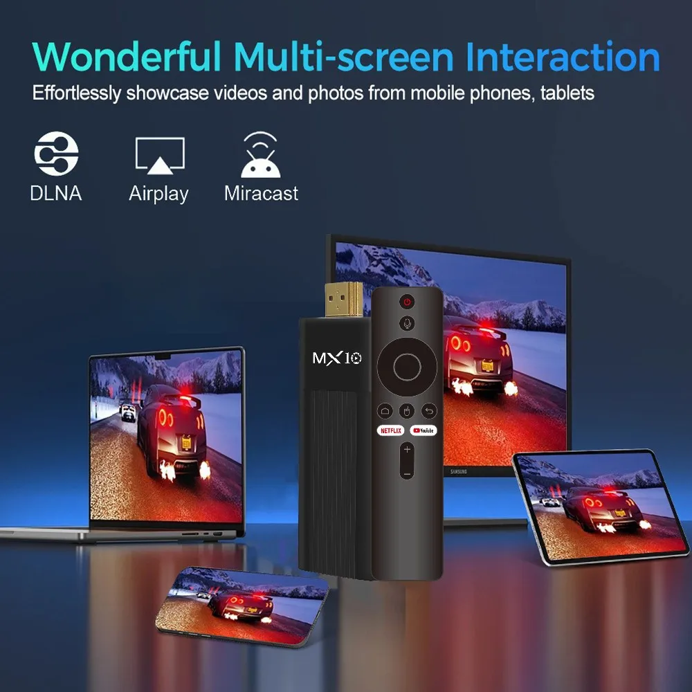 MX10 F3 Stick New Android13.0 2GB 16GB Allwinner H313 Good price Mini Wifi BT 1080P 4K TV 2G+16G TV stick box