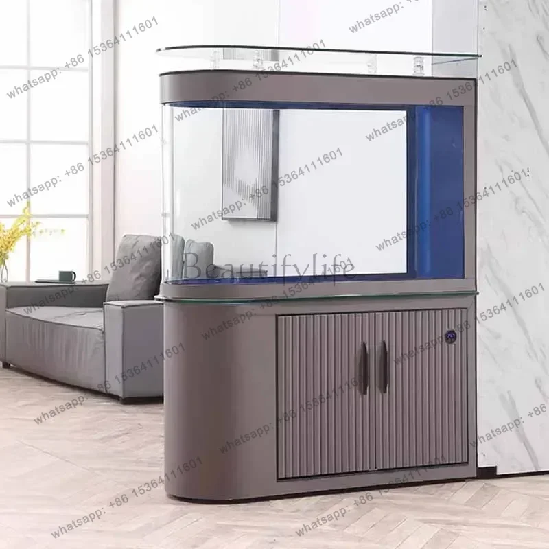 FG Arowana Fish Tanks Aquariums Cabinet Multifunction Living Room Glass Aquariums Modern Simple Design Pet Products Acquario LLA