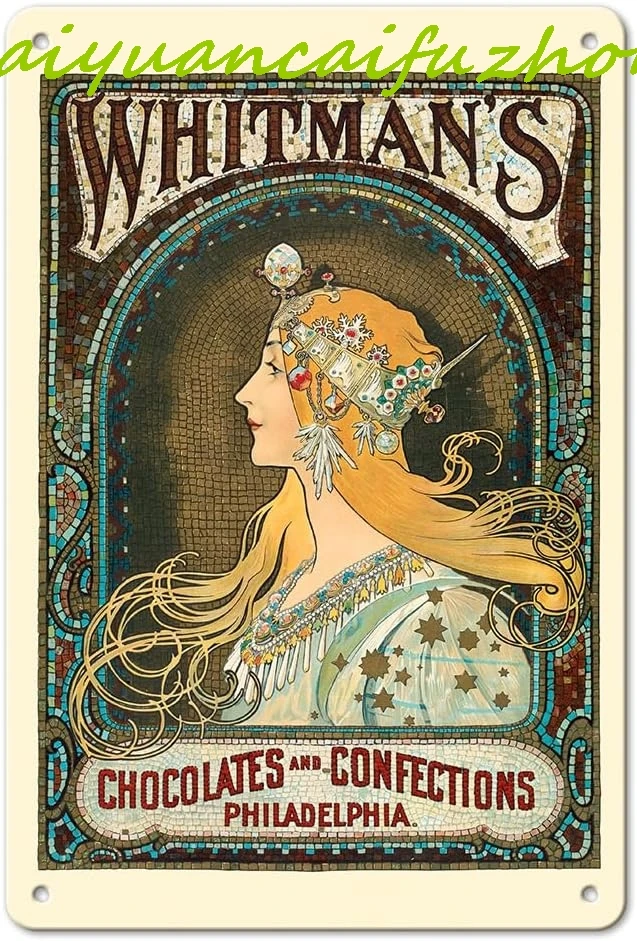 Pacifica Island Art Whitman’s Chocolates & Confections Philadelphia - Vintage Advertising Poster by Alphonse Mucha c.1920-8