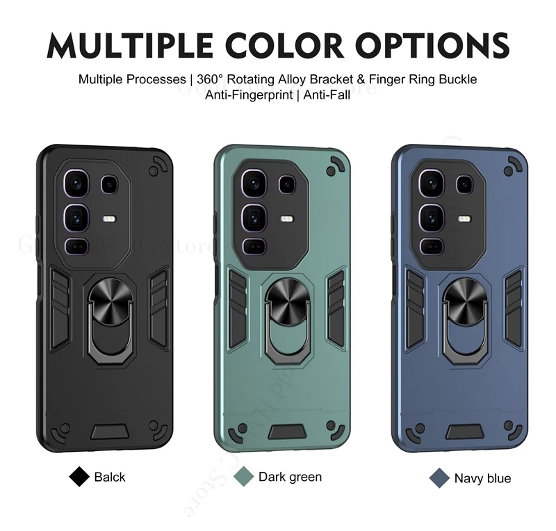 

Magnetic Ring Holder Kickstand Case For Infinix Note 50 Pro Plus 4G Heavy Duty Protection Hybrid Armor Cover Note 50 Pro 50X 5G