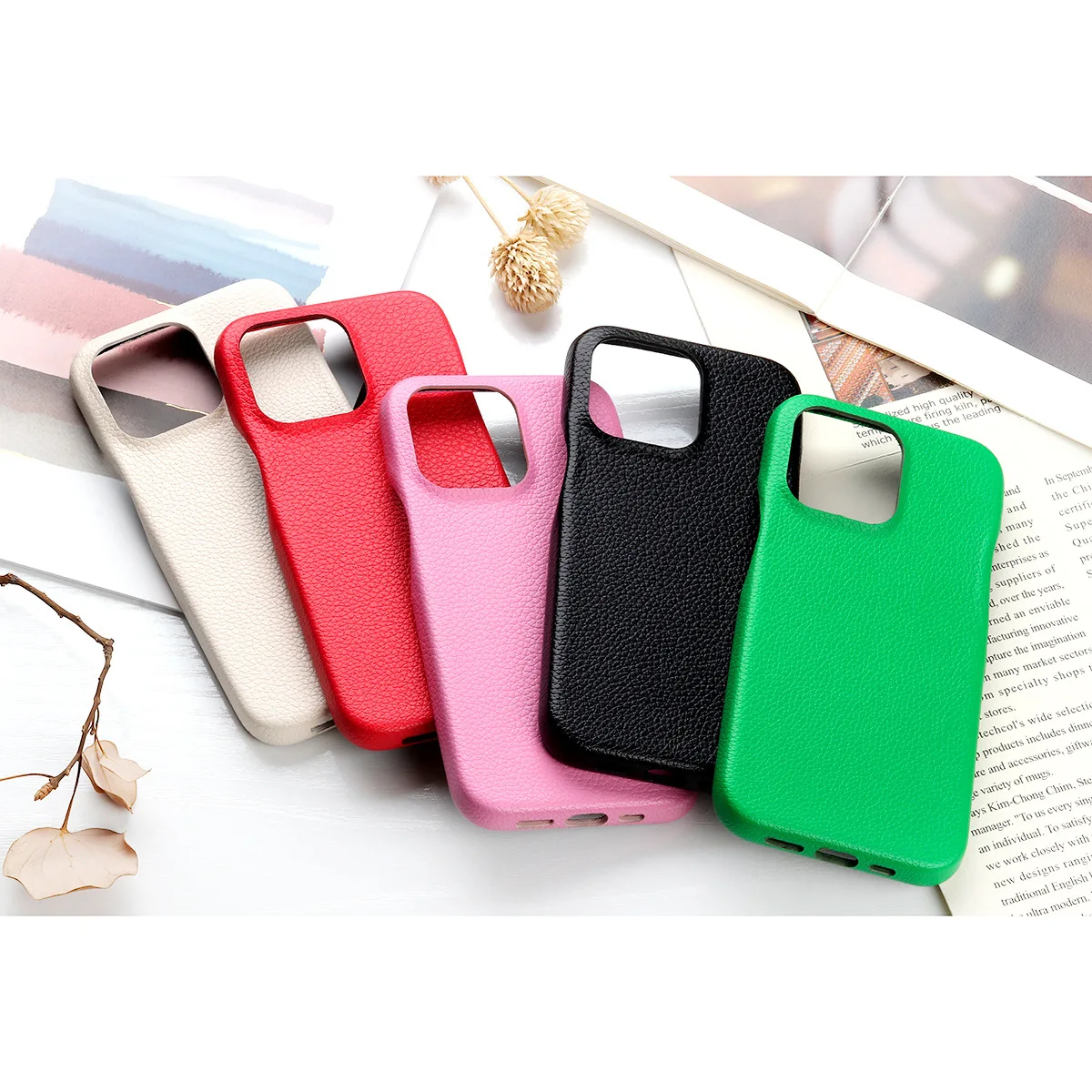 The lychee leak side button is suitable for Apple 13 phone case, iPhone 12/14, new 15promax hard case iphone 11procaseiphone xs