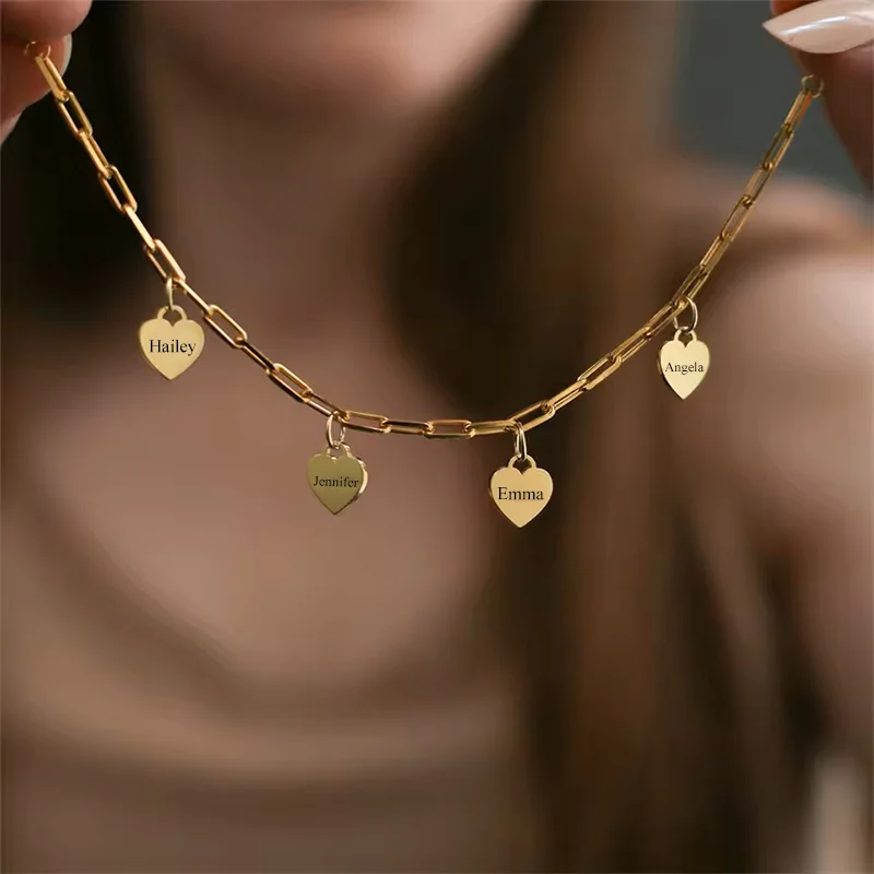 Customized Stainless Steel Heart-Shaped Pendant Bracelets/Girls Birthday/Anniversary/Valentines Day Gifts/Fashionable Items