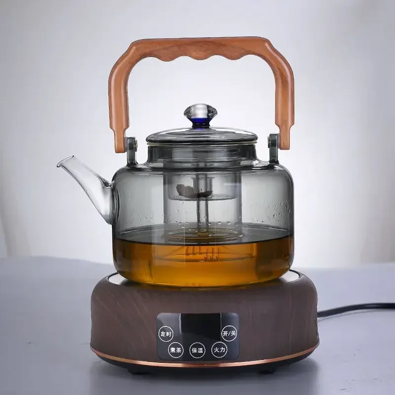 High-capacity High Borosilicate Glass Teapot Thickened Filter Integrated Steaming and Boiling Teapot Home Kung Fu Tea Set