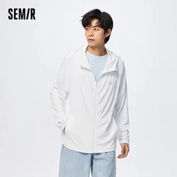 Semir Jacket Men 2024 Summer New Jacket Loose And Simple Sun Protection Trend Fashion Comfortable Hooded Top