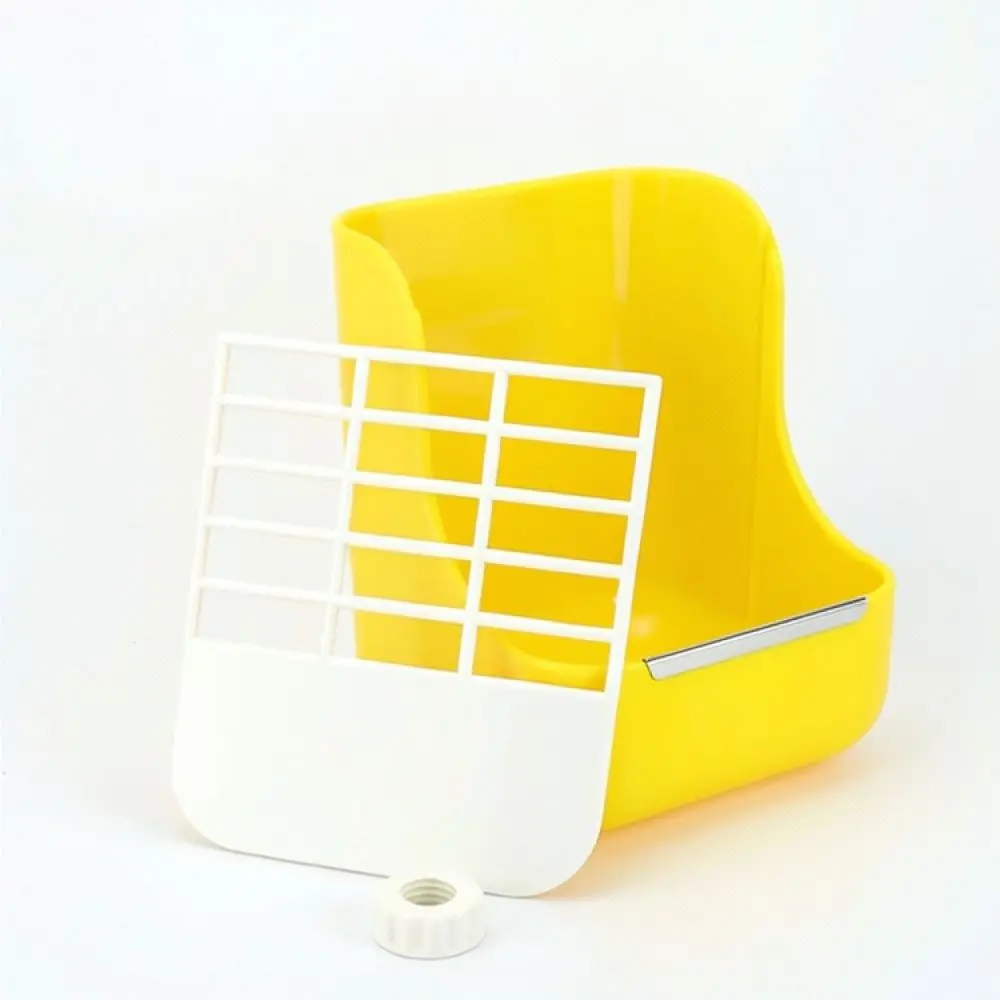 Rabbit Food Bowl Hay Manger Two In One For Chinchilla Cage Fixed Rack Waste Preventer Plastic Feeding Accessory