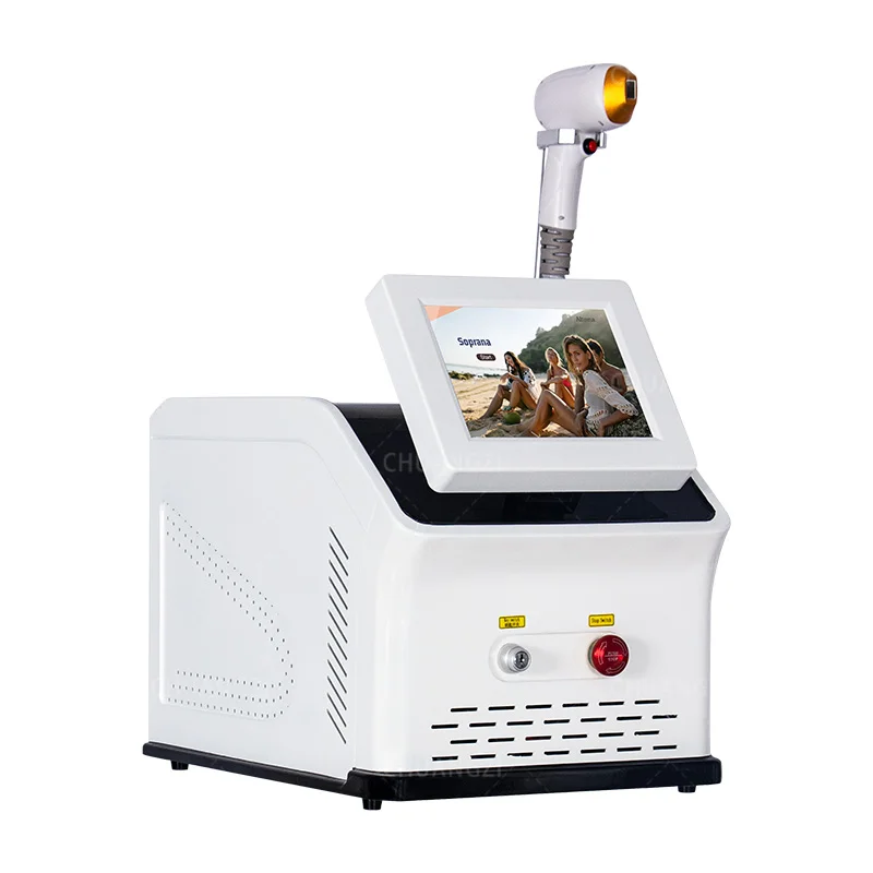 Máquina profissional da remoção do cabelo do diodo, remoção indolor, inteira permanente do cabelo do corpo, 3 ondas, 808nm, 755nm, 1064nm