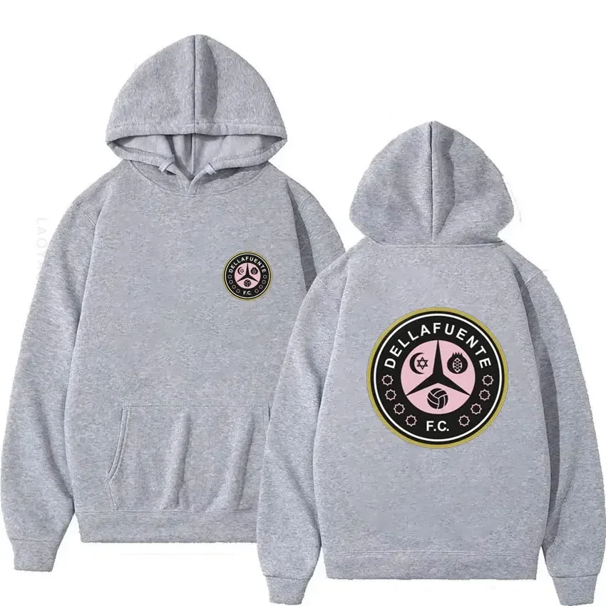 Delafuente-Sudadera con capucha para hombre y mujer, prenda deportiva con estampado de Hip Hop, Ulzzang, moda coreana, Tops esenciales