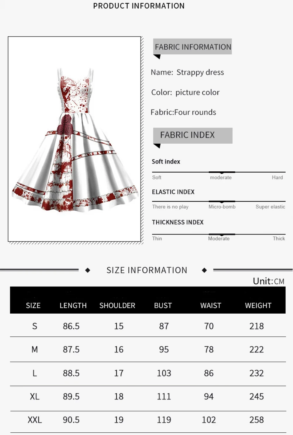 Ladies' Halloween Bloody Print Casual Party Sexy Sleeveless Dress With Crew Work Women Dresses Gothic Graphic Tank Vestidos