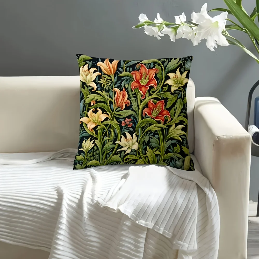 

Наволочка One William Morris с цветочным рисунком, подходящая для украшения дивана, гостиной и спальни (без наполнителя)