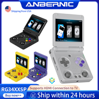 ANBERNIC RG34XXSP Flip Handheld Game Console 3.4'' IPS Screen Linux 64-bit 64G 5000+ Games Support WIFI HDMI TV Output Streaming