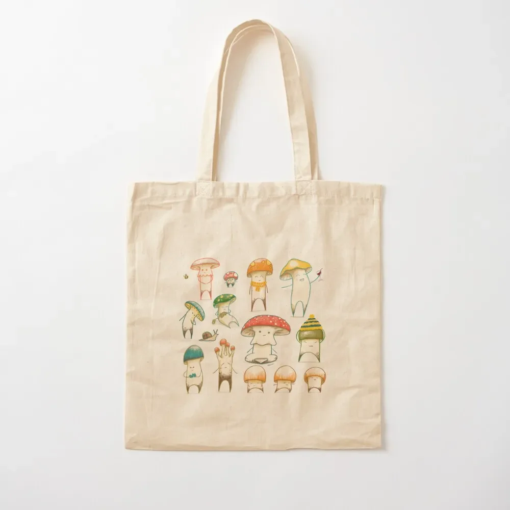 

Little Mushroom Friends Tote Bag Canvas bag eco bag folding