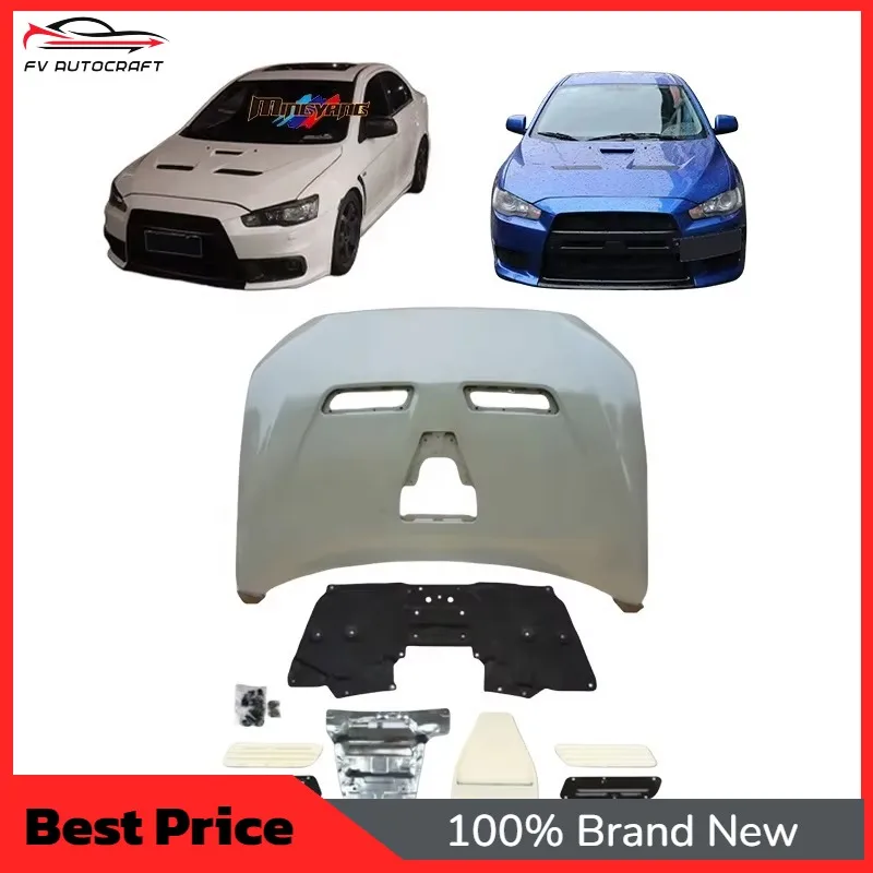 【2026】New High Quality Iron Material EVO Design Engine Cover Bonnet Hood 2011+ For Mitsubishi Lancer EX