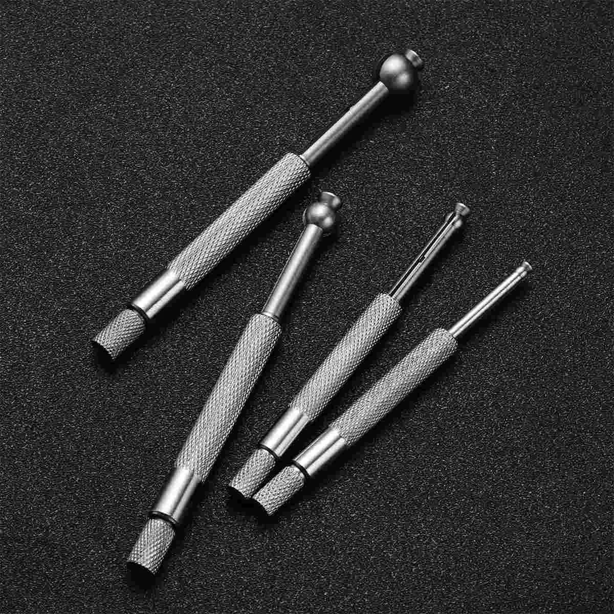 UKCOCO 4 Pcs Full-Ball Small Bore Hole Precision Gage Gauge Set Telescoping Full Round Spherical Shaped Hardened Bore Gauge 3 to