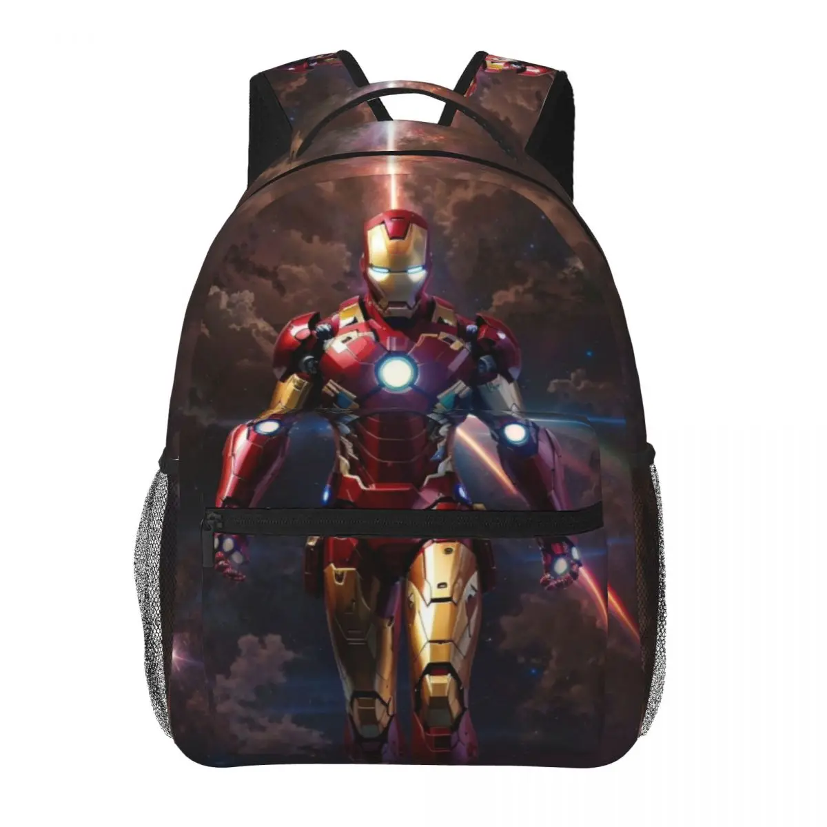 Iron Man Nieuwe Modieuze Patroon Schooltas Print Lichtgewicht Rugzak 17Inch