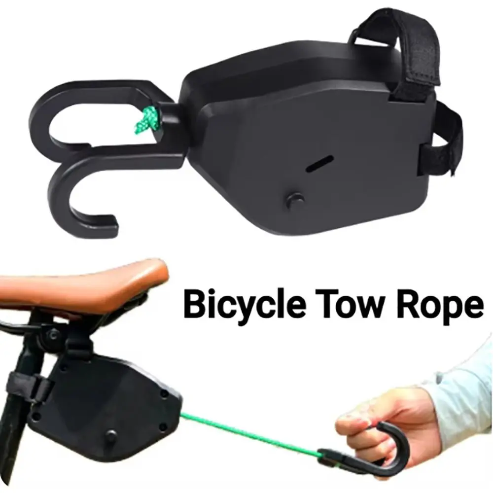 Practical Flexible Bicycle Tow Rope Outdoor Retractable Trailer Rope Convenient Parent-Child Cycling Tools