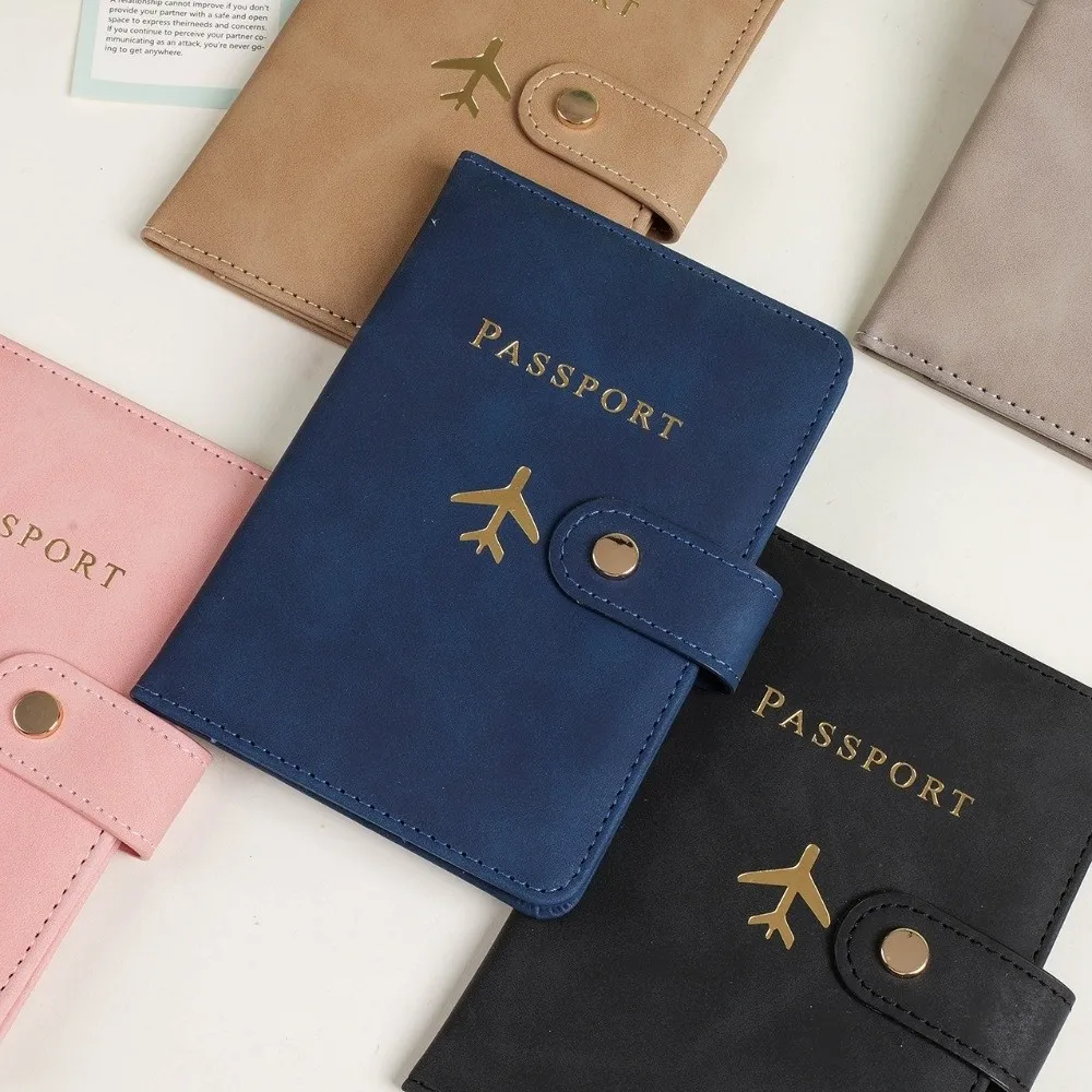 High Quality Waterproof Travel Passport Covers Buckle Hasp Passport Covers Case PU Leather Passport Book Travel Accessories view 2